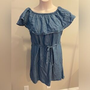 Old Navy Off-the-Shoulder Tie-Belt Dress for Women Size Medium in EUC